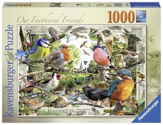 Ravensburger Puzzle - Naši opeření přátelé 1000 dílků