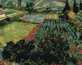 Malování podle čísel - POLE S MÁKY (VINCENT VAN GOGH) - 80x100 cm, bez rámu a bez vypnutí plátna
