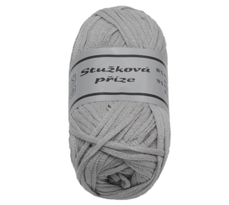 Příze STUŽKOVÁ - světle šedá - 50g / 109 m