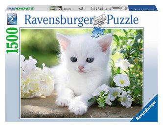 Ravensburger Puzzle - Bílé kotě 1500 dílků