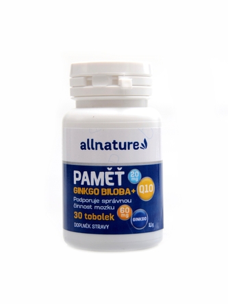 Allnature - Pamět 30 tobolek Gingko biloba