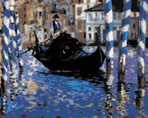 Malování podle čísel - VELKÝ KANÁL V BENÁTKÁCH (ÉDOUARD MANET) - 80x100 cm, bez rámu a bez vypnutí plátna