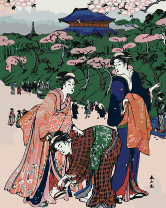 Malování podle čísel - JAPONSKO A ROZKVETLÉ SAKURY - 80x100 cm, bez rámu a bez vypnutí plátna Malování podle čísel - JAPONSKO A ROZKVETLÉ SAKURY - 80x100 cm, bez rámu a bez vypnutí plátna