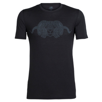 Mens Tech Lite SS Crewe Merino Lineation, I001 TWISTER HTHR/GLACIER/JET HTHR | S