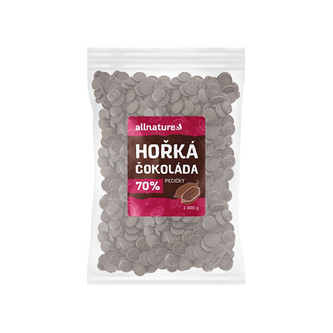 Allnature Hořká čokoláda 70% pecičky 1 000 g