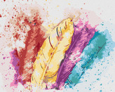 Malování podle čísel - BAREVNÁ PÍRKA - 80x100 cm, vypnuté plátno na rám