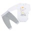 2-dílná bavlněná souprava New Baby Funny bílo-šedá - velikost 74 (6-9m)
