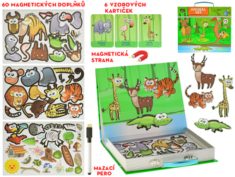Tabulka magnetický kufřík "Zvířátka" v sáčku