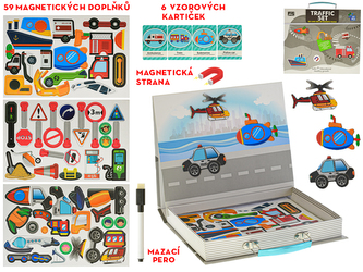 Tabulka magnetický kufřík "Doprava" v sáčku