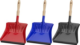 lopatka na smetí slabá lak.dřev.rukojeť mix barev