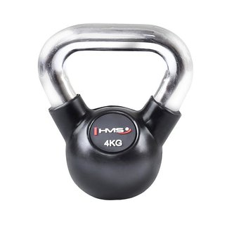 HMS - Vinylový kettlebell s chromovaným úchopem - 4kg