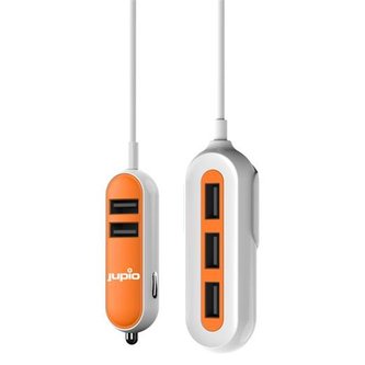 Nabíječka Jupio 5 Port USB Car Charger 12V 5x 2.4A USB