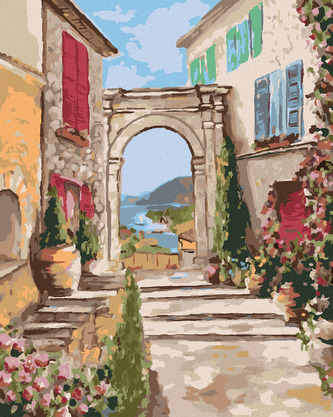 Malování podle čísel - CESTIČKA K MOŘI - 80x100 cm, bez rámu a bez vypnutí plátna Malování podle čísel - CESTIČKA K MOŘI - 80x100 cm, bez rámu a bez vypnutí plátna