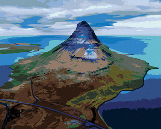 Malování podle čísel - HORA KIRKJUFELL - 80x100 cm, bez rámu a bez vypnutí plátna