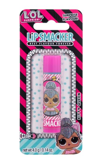 Lip Smacker LOL Surprise! Balzám na rty Kitty Queen 4 g Raspberry pro děti