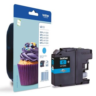 LC123C Inkjekt cart. pro "DCP-J4110DW, MFC-J4410DW" tiskárny, BROTHER cyan, 600 stránek