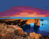 Malování podle čísel - FANTASTICKÝ OBLOUK V ATLANTSKÉM OCEÁNU - 80x100 cm, vypnuté plátno na rám