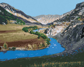Malování podle čísel - ŘEKA KATUŇ - 80x100 cm, vypnuté plátno na rám