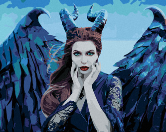 Malování podle čísel - ŽENA ANDĚL DEMÓN - 80x100 cm, vypnuté plátno na rám