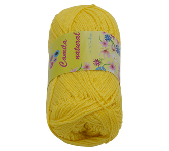 Příze CAMILA natural - žlutá - 50g / 125 m
