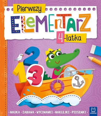 Pierwszy elementarz 4-latka Nauka zabawa wycinanki naklejki piosenki Pierwszy elementarz 4-latka Nauka zabawa wycinanki naklejki piosenki