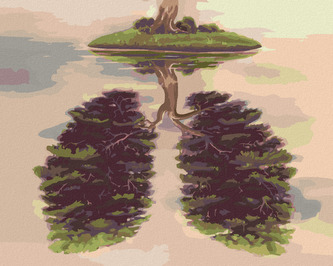 Malování podle čísel - STROM VE TVARU PLIC NA OSTROVĚ - 80x100 cm, bez rámu a bez vypnutí plátna Malování podle čísel - STROM VE TVARU PLIC NA OSTROVĚ - 80x100 cm, bez rámu a bez vypnutí plátna