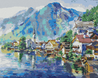 Malování podle čísel - KRAJINA RAKOUSKÉ VESNICE - 80x100 cm, bez rámu a bez vypnutí plátna Malování podle čísel - KRAJINA RAKOUSKÉ VESNICE - 80x100 cm, bez rámu a bez vypnutí plátna