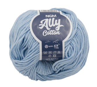 Příze ALLY cotton - světle modrá - 50g / 140 m