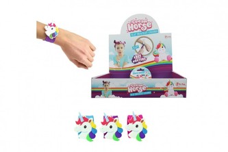 Náramek jednorožec samonavíjecí na kartě, plast, 21cm 3 barvy