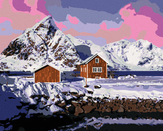 Malování podle čísel - ÚŽASNÁ KRAJINA LOFOTSKÝCH OSTROVŮ - 80x100 cm, bez rámu a bez vypnutí plátna Malování podle čísel - ÚŽASNÁ KRAJINA LOFOTSKÝCH OSTROVŮ - 80x100 cm, bez rámu a bez vypnutí plátna