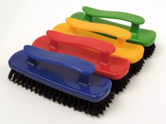 Kartáč podlahový čtyř barev MODRÁ; 14,5x6x4 cm; 105g; plast