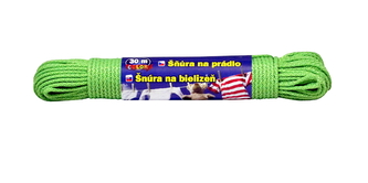 Šňůra COLOR prádelní 30 m; 24x4 cm; PP
