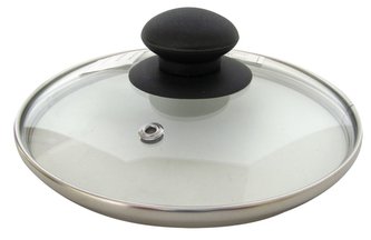 Poklice sklo; 18x6 cm; sklo, plast, kov