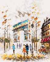 Malování podle čísel - VÍTĚZNÝ OBLOUK KRESLENÝ - 80x100 cm, vypnuté plátno na rám