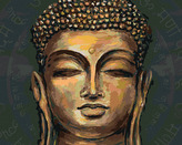 Malování podle čísel - ZLATÝ BUDDHA - 80x100 cm, vypnuté plátno na rám