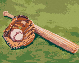 Malování podle čísel - BASEBALL - 80x100 cm, vypnuté plátno na rám