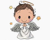 Malování podle čísel - DĚTSKÝ ANDĚL - 80x100 cm, vypnuté plátno na rám