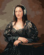 Malování podle čísel - MONA LISA SE SLUCHÁTKY - 80x100 cm, vypnuté plátno na rám