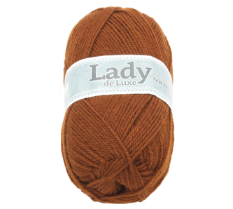 Příze LADY de Luxe - hnědá - 100g / 238 m