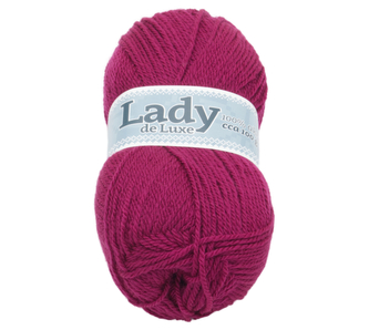 Příze LADY de Luxe - fuchsiová - 100g / 238 m
