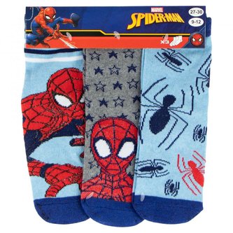 SADA 3 KS PONOŽKY SPIDERMAN - velikost 27-30