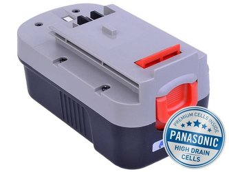 Baterie Avacom pro aku Black & Decker A1718 Ni-MH 18V 3000mAh, články Panasonic - neoriginální