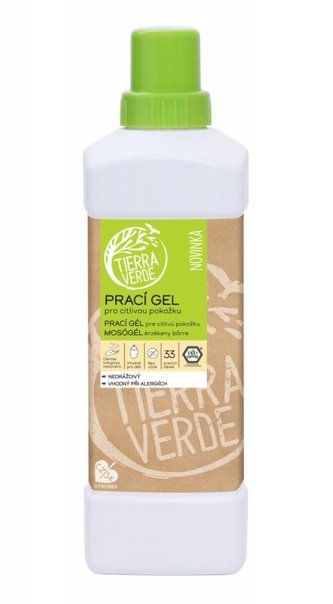 Tierra Verde Prací gel pro citlivou pokožku (1 l) - ideální pro ekzematiky, alergiky a děti Tierra Verde Prací gel pro citlivou pokožku (1 l) - ideální pro ekzematiky, alergiky a děti