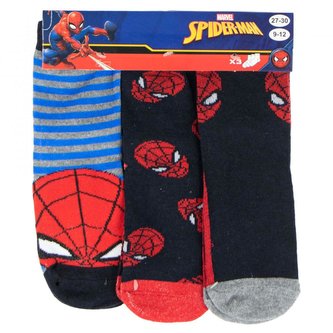 SADA 3 KS PONOŽKY SPIDERMAN - velikost 31-34