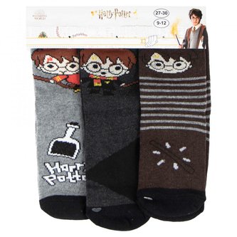 SADA 3 KS PONOŽKY HARRY POTTER - velikost 27-30