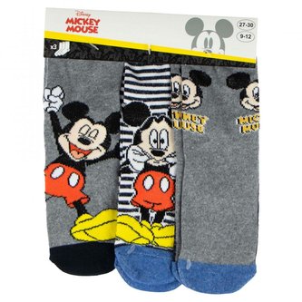 SADA 3 KS PONOŽKY MICKEY - velikost 27-30