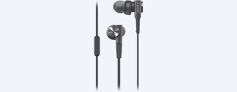 Sony MDR-XB55AP, sluchátka do uší Extra Bass s ovladačem na kabelu, černá