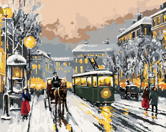 Malování podle čísel - STARÉ MĚSTO - 80x100 cm, bez rámu a bez vypnutí plátna