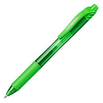 Gelové pero "EnerGelX BL107", světle zelená, 0,35 mm, s víčkem, PENTEL BL107-KX