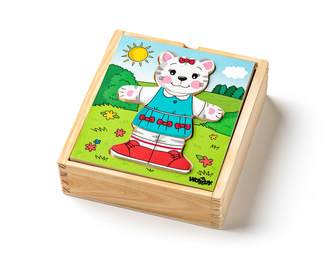 Puzzle šatní skříň ´´Kočička´´, 18 dílů